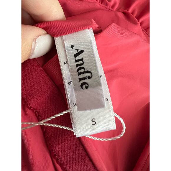 NWT Andie Women's The Hydra One Piece Swimsuit Ruffle Rosette Pink Size S - Picture 9 of 14